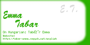 emma tabar business card